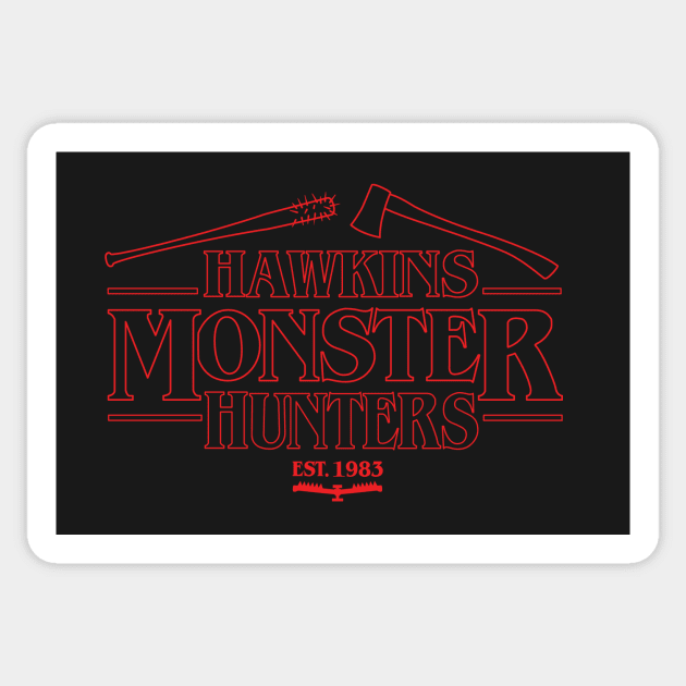 Hawkins Monster Hunters Sticker by jayveezed